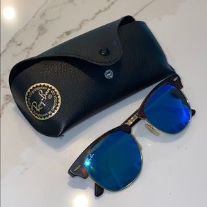 *Ray Bans* Tortoise with blue reflective
